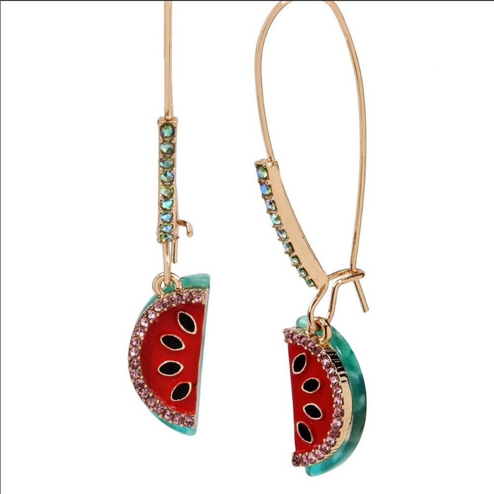 Betsey Johnson watermelon drop earrings